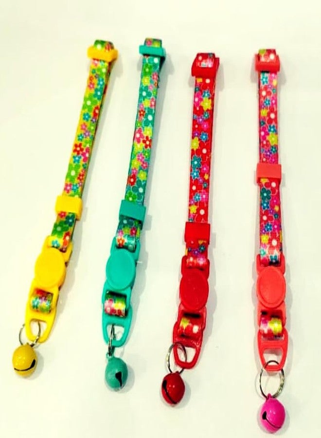 KittuPet طوق قطط ملون مطبوع من النايلون من KittuPet مع جرس | طوق آمن وقابل للغسل للقطط الصغيرة - Image 1